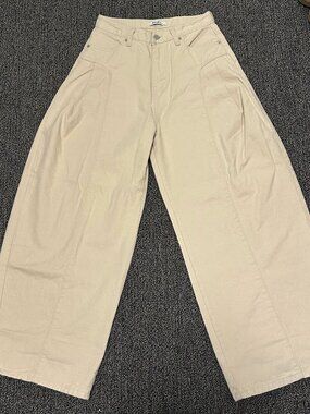 Lewkin Cotton Oversized Wide-Leg Pants